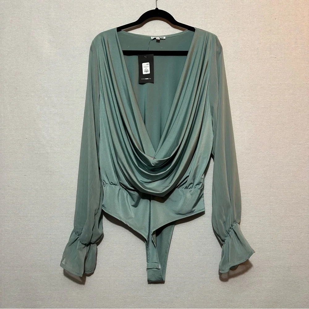 NWT Fashion Nova Anything Could Draped Bodysuit - size 2X - Picture 4 of 8